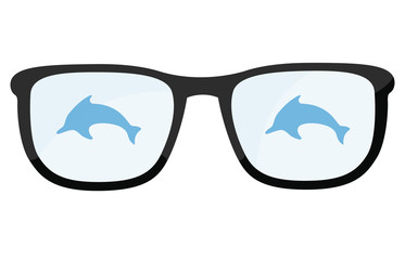 Brillengläser mit Delfin © Daniel Berkmann