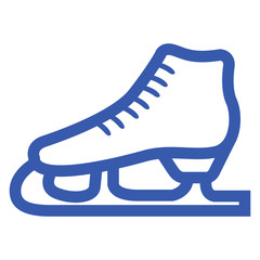 Blue ice skate icon