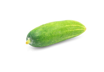 Fresh cucumber on white background.