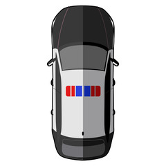 Top view of a police car © laudiseno