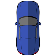 Top view of a car