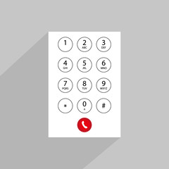 abstract flat user interface keypad