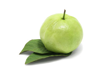 Guava fruit isolated on white background.