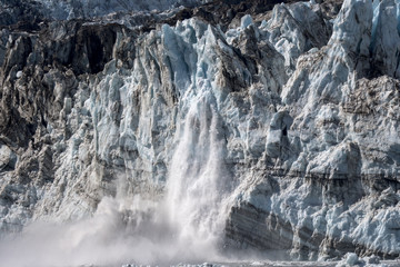 Fototapeta na wymiar Icefall, Johns Hopkins Glacier, Glacier Bay