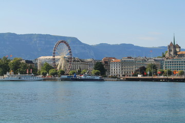 Fototapeta na wymiar Lac et ville de Genève, Suisse