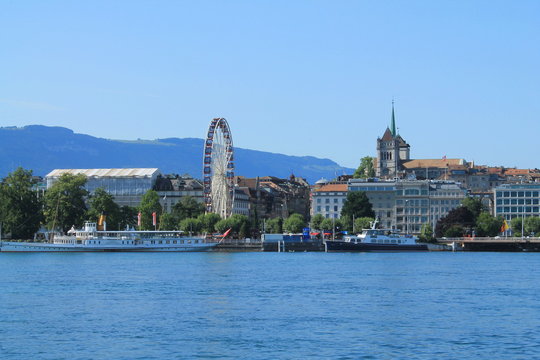 Lac et ville de Genève, Suisse