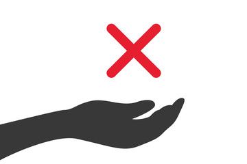 Obraz premium Hand hält Kreuz