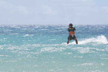 surfing on the parachute developed on the coasts of oceans and seas.