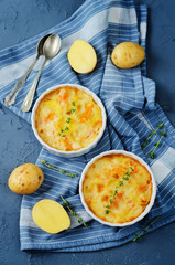 Pumpkin potato gratin