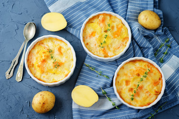 Pumpkin potato gratin