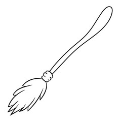halloween broomstick vector symbol icon design. Beautiful illustration isolated on white background