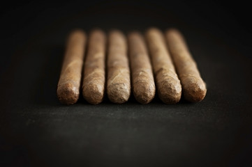 cigar on black background