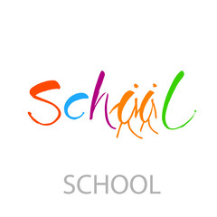 Fototapeta premium school lettering template