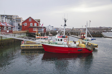 Fototapeta na wymiar The Harbor at Bronnoysund, Norway