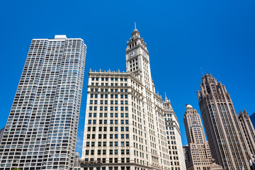 Fototapeta na wymiar Downtown Chicago Skyscrapers