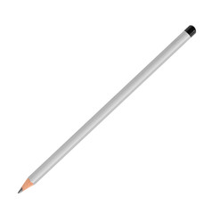 Gray pencil for drawing isolated on white background