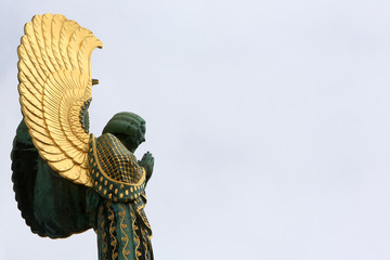 Angel. Statue. Othmar Schimkowitz. Am Steinhof Church of St. Leopold built by Otto Wagner between 1902 and 1907. Vienna. Austria.