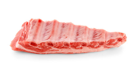 Fresh ribs, isolated on white