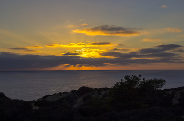 Sunset Behind the Clouds