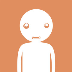 creative flat man icon