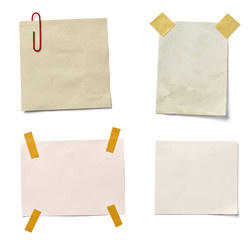 note paper on white background 