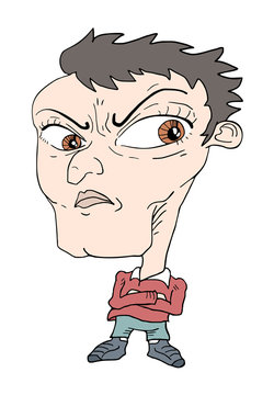 caricature of angry man