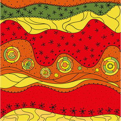 East colored background with bright colors. Abstract pattern. Design for spiritual relaxation for adults.