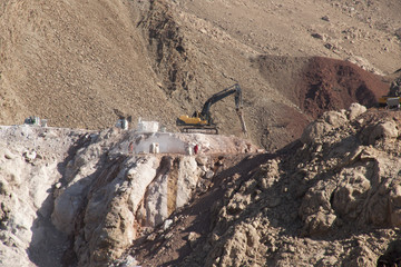 marble quarry in Hajar mountains, Oman