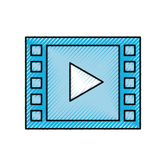 video play button digital movie film vector illustration