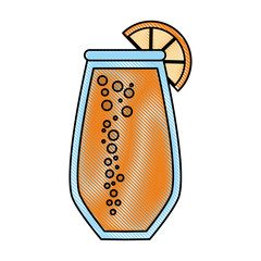 fruit juice beverage in disposable cup icon image vector illustration design