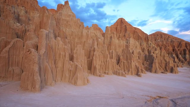 Eroded hoodoo formations in Cathedral Gorge State Park in eastern Nevada, slider