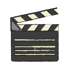 Fototapeta premium clapperboard cinema icon image vector illustration design