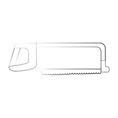 hack saw tool icon image vector illustration design