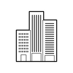 building construction architecture for apartment or business property vector illustration