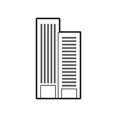 building construction architecture for apartment or business property vector illustration