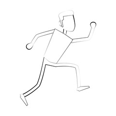 Man faceless cartoon icon vector illustration graphic design