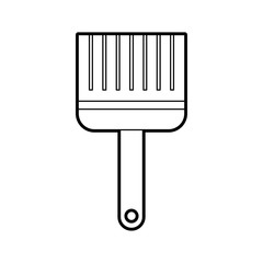 paint brush color repair instrument icon vector illustration