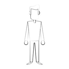 Man faceless cartoon icon vector illustration graphic design