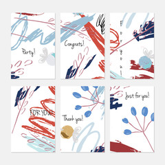 Abstract berries and crayon doodles