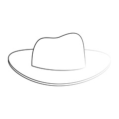 hat cream color icon image vector illustration design