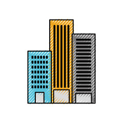 building construction architecture for apartment or business property vector illustration