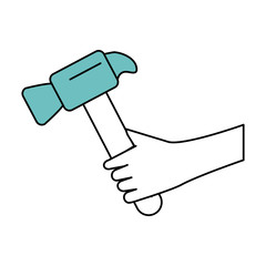 hammer tool icon image vector illustration design