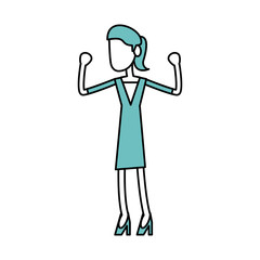 business woman cartoon icon image vector illustration design