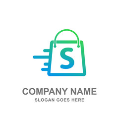 Online Shopping Logo Vector Design