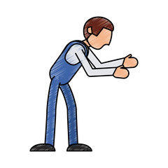 Mechanic worker cartoon icon vector illustration graphic design