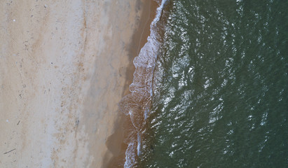 An aerial view of beach side.
