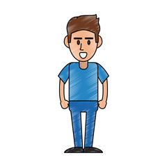 Guy isolated cartoon icon vector illustration graphic design
