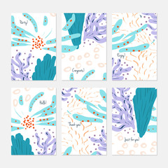 Abstract underwater seaweed dotted