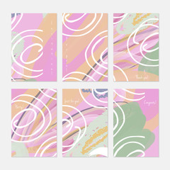 Obraz premium Doodled circles on marker brush