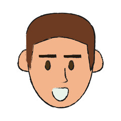 Guy face cartoon icon vector illustration graphic design